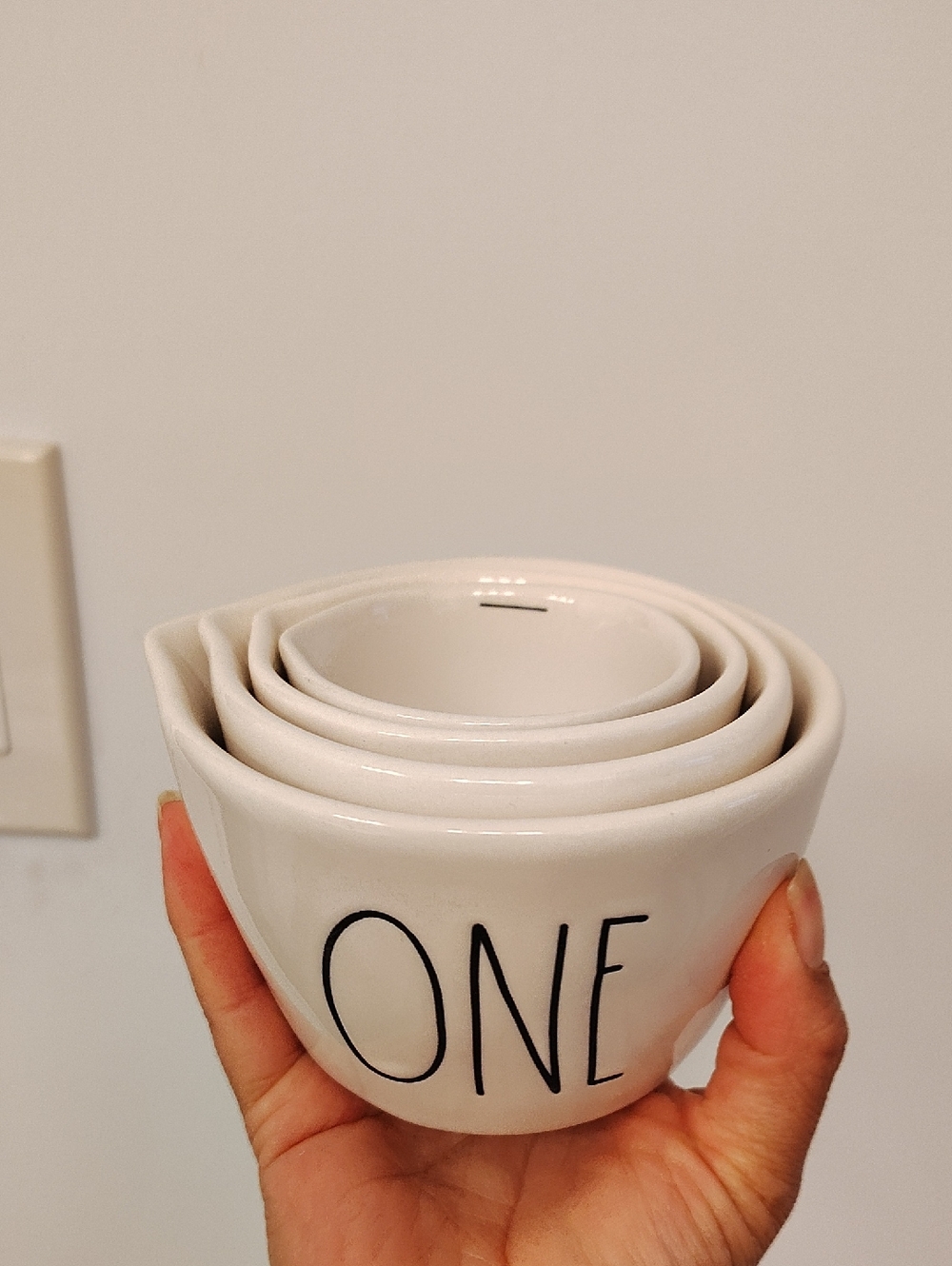 White Ceramic Nesting Measuring Cups